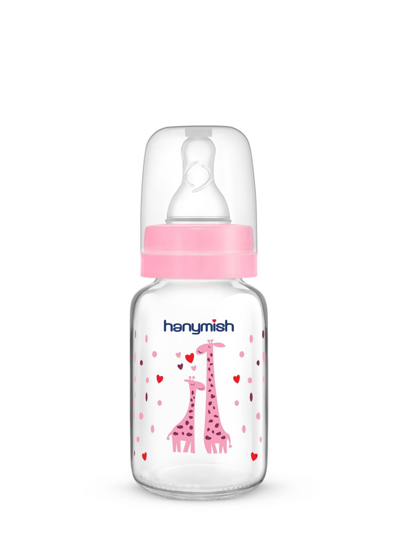 Hanymish Cam Biberon 125 ml 0-6 Ay - Pembe