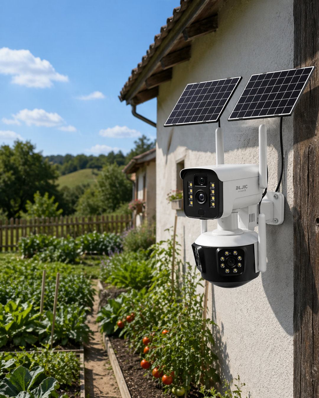 Güneş Enerjili Arıcı Kamerası 4G SIM Kartlı 9MP Üç Lens Yayla Güvenlik Kamerası