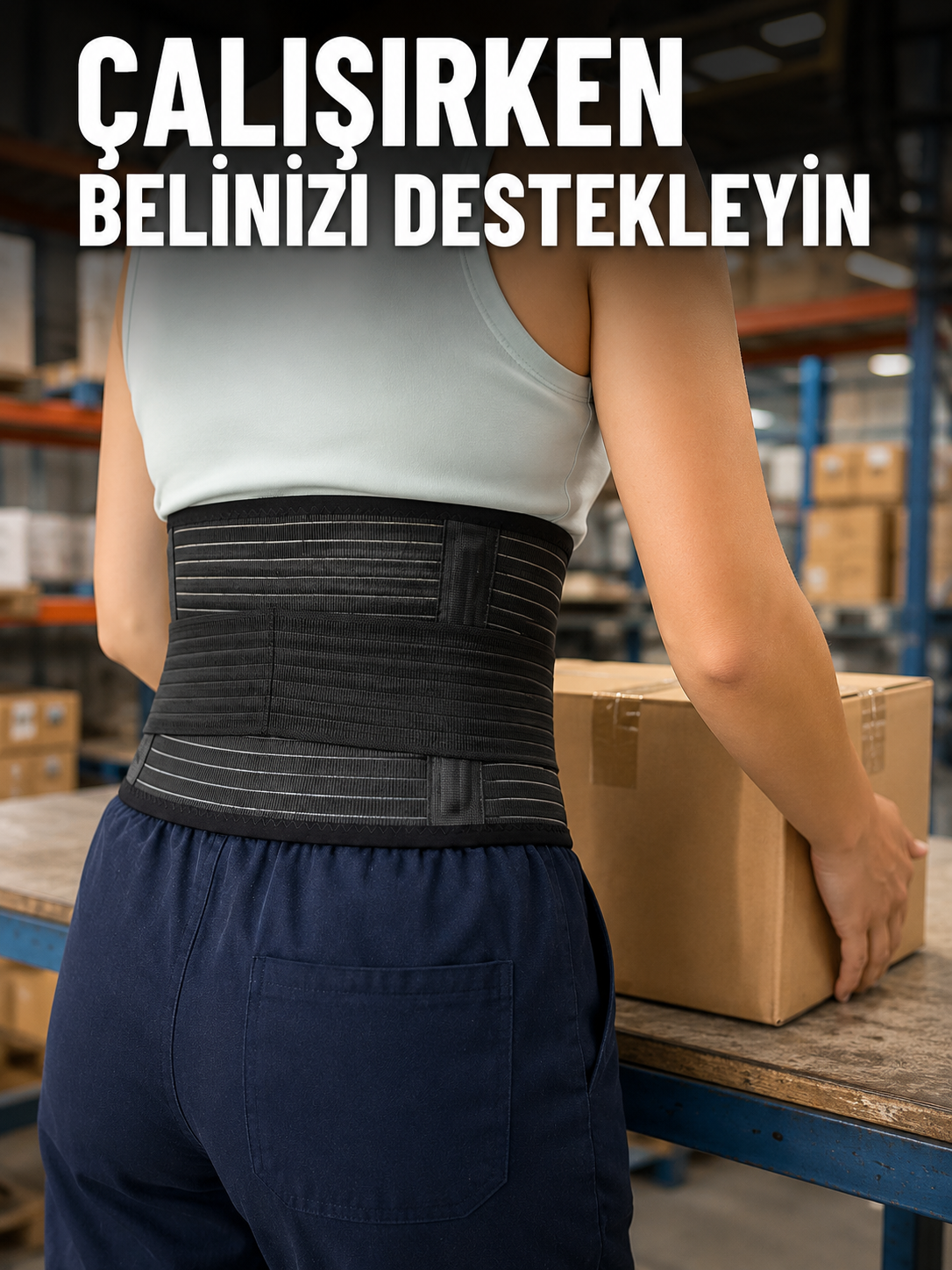 Ayarlanabilir Bel Korsesi Elastik Destek Bantlı Çalışma ve Günlük Kullanım