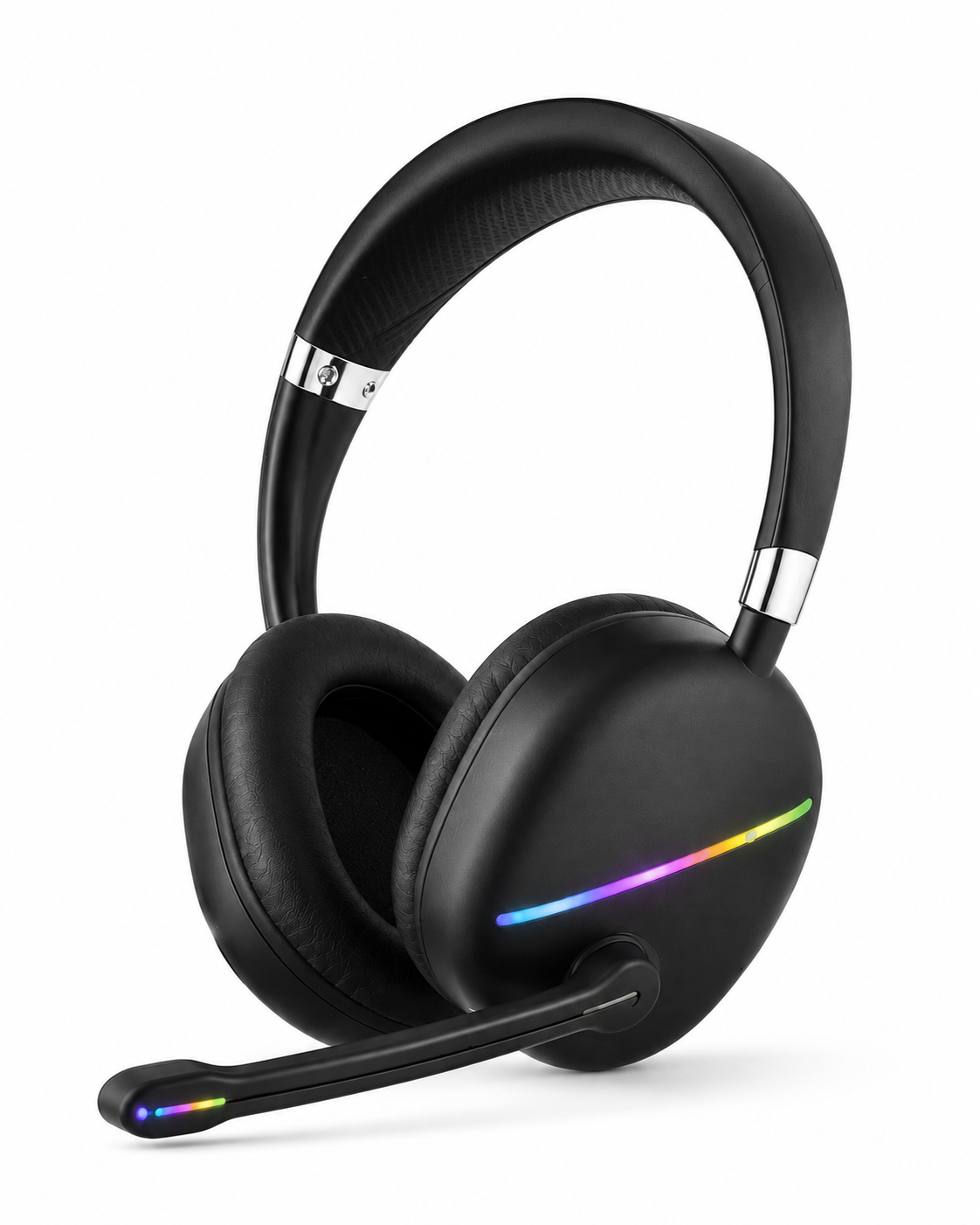 Mikrofonlu Bluetooth Kulak Üstü Kulaklık RGB Aydınlatmalı Type-C Şarjlı