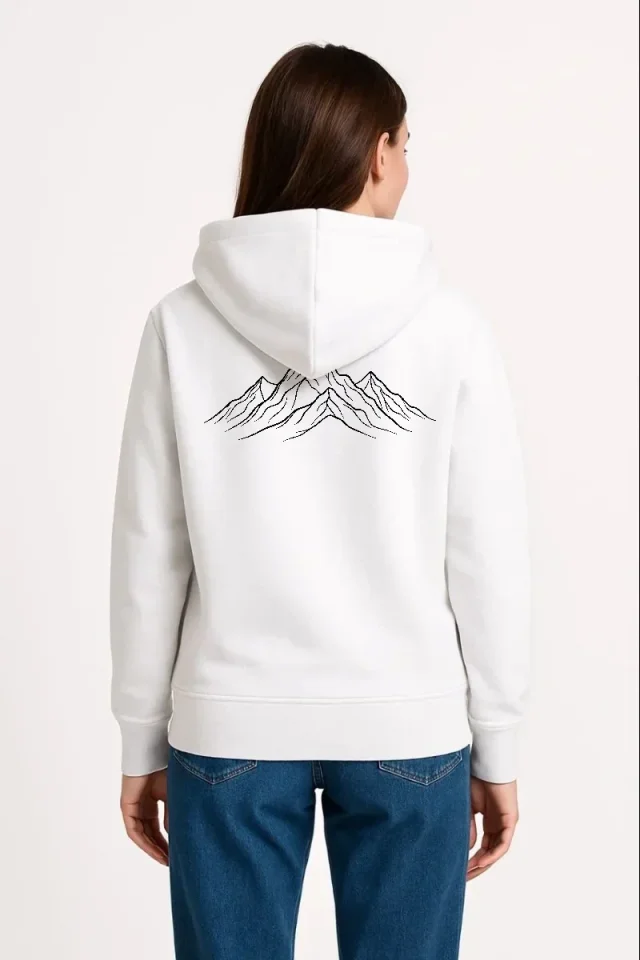 Nihilist Penguen Özel Tasarım Oversize Kapüşonlu Sweatshirt - Beyaz