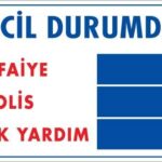 Acil Durum Uyarı Levhası 25x35 KOD:425
