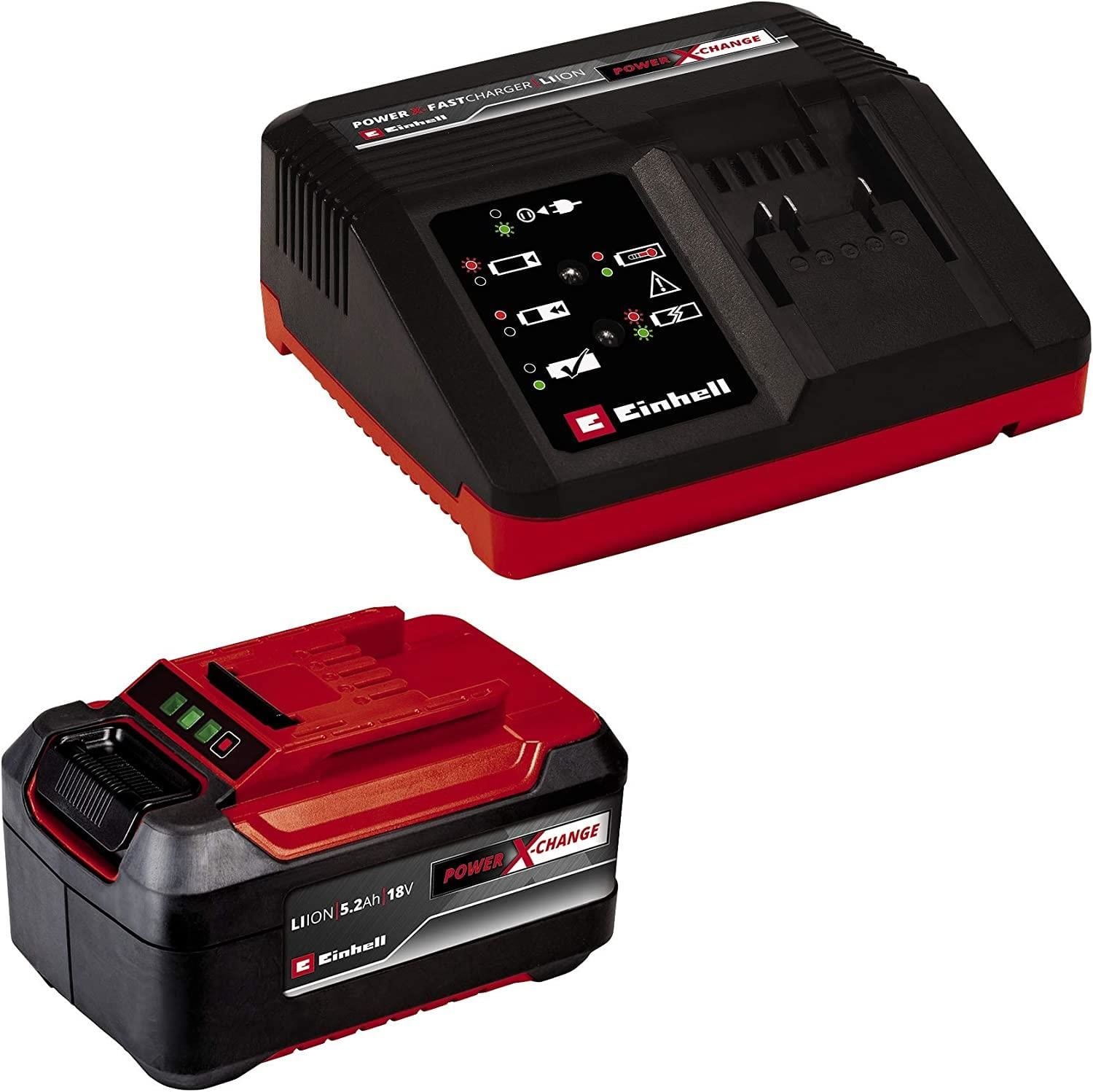 Einhell Power X-Change 5,2 Ah Akü ve Şarj Cihazı Seti Einhell Power X-Change 5,2 Ah Akü ve Şarj Cihazı Seti - Görsel 1