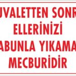 Ellerinizi Yıkayınız Uyarı Levhası 25x35 KOD:1201