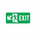Exit Sol Aşağı Uyarı Levhası 17,5x25 KOD:958