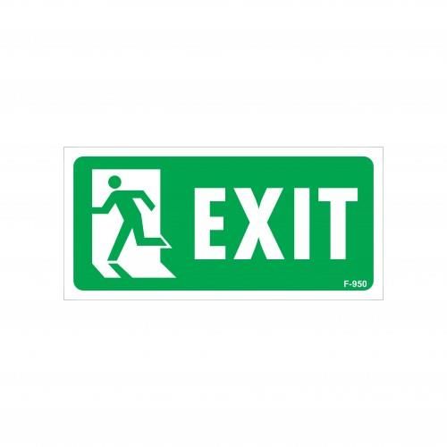 Exit Sol Uyarı Levhası 17,5x25 KOD:950 Exit Sol Uyarı Levhası 17,5x25 KOD:950 - Görsel 1