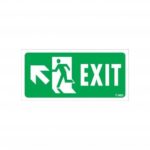 Exit Sol Yukarıı Uyarı Levhası 17,5x25 KOD:960