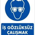 İş Koruyucu Takınız Uyarı Levhası 25x35 KOD:3