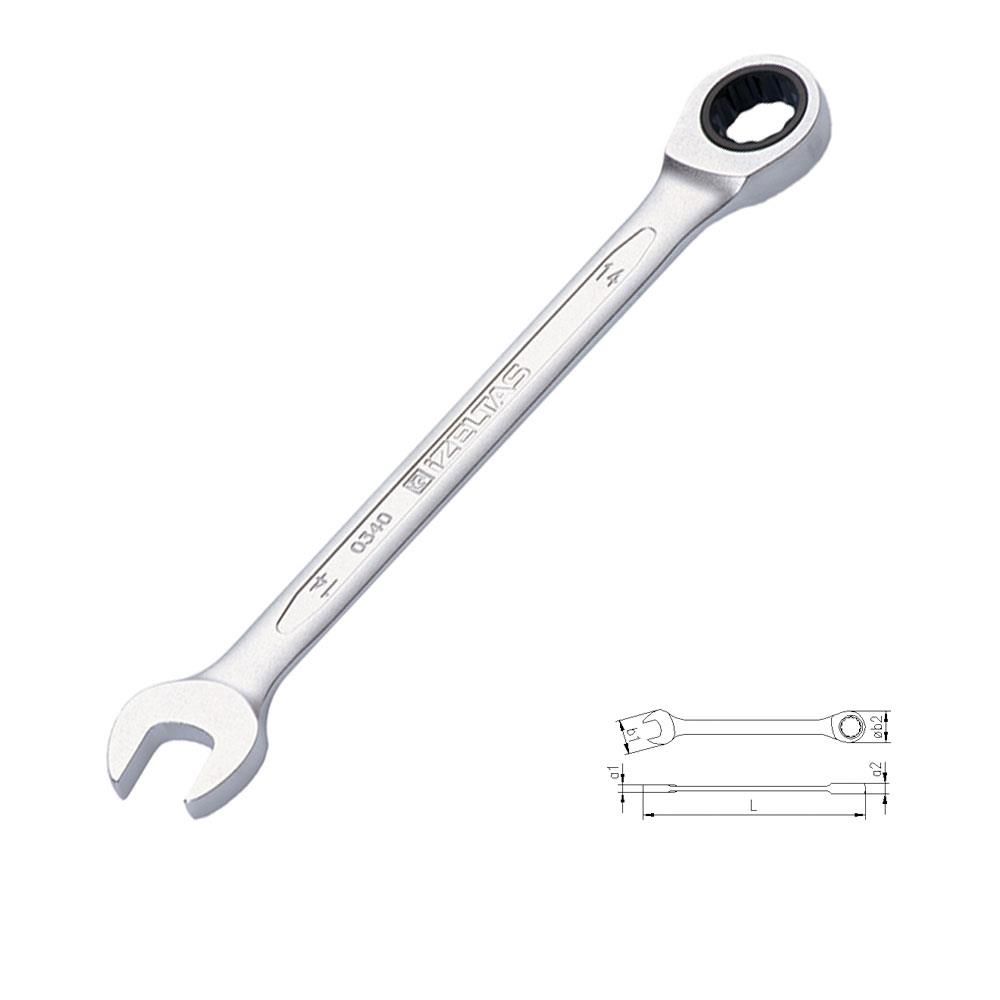 İzeltaş 0340 Cırcır Kombine Anahtar 24 mm İzeltaş 0340 Cırcır Kombine Anahtar 24 mm - Görsel 1