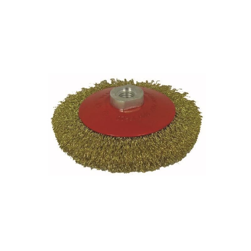 Partner 03033 M14 Vidalı Sarı Telli Fırça 125 mm Partner 03033 M14 Vidalı Sarı Telli Fırça 125 mm - Görsel 1