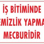 Temizlik Düzen Uyarı Levhası 25x35 KOD:1202