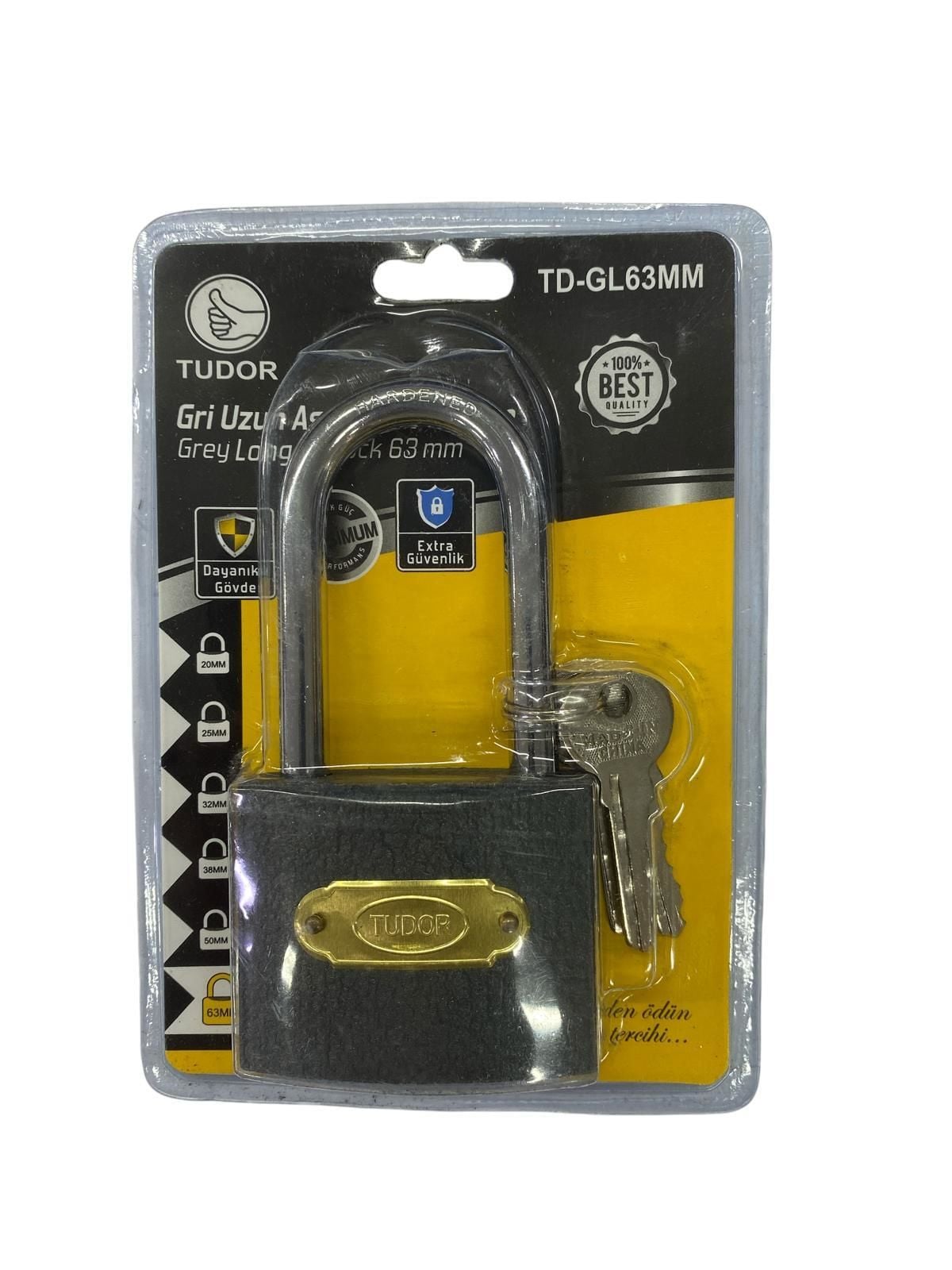 Ennalbur Tudor 63 mm Uzun Gri Asma Kilit